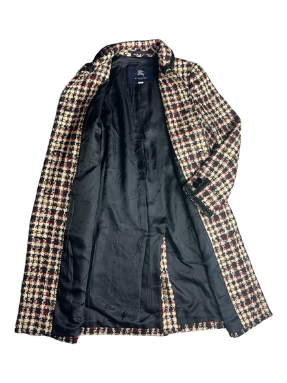 SAMPLE Burberry London Tweed Trench Coat Women's Size UK 8