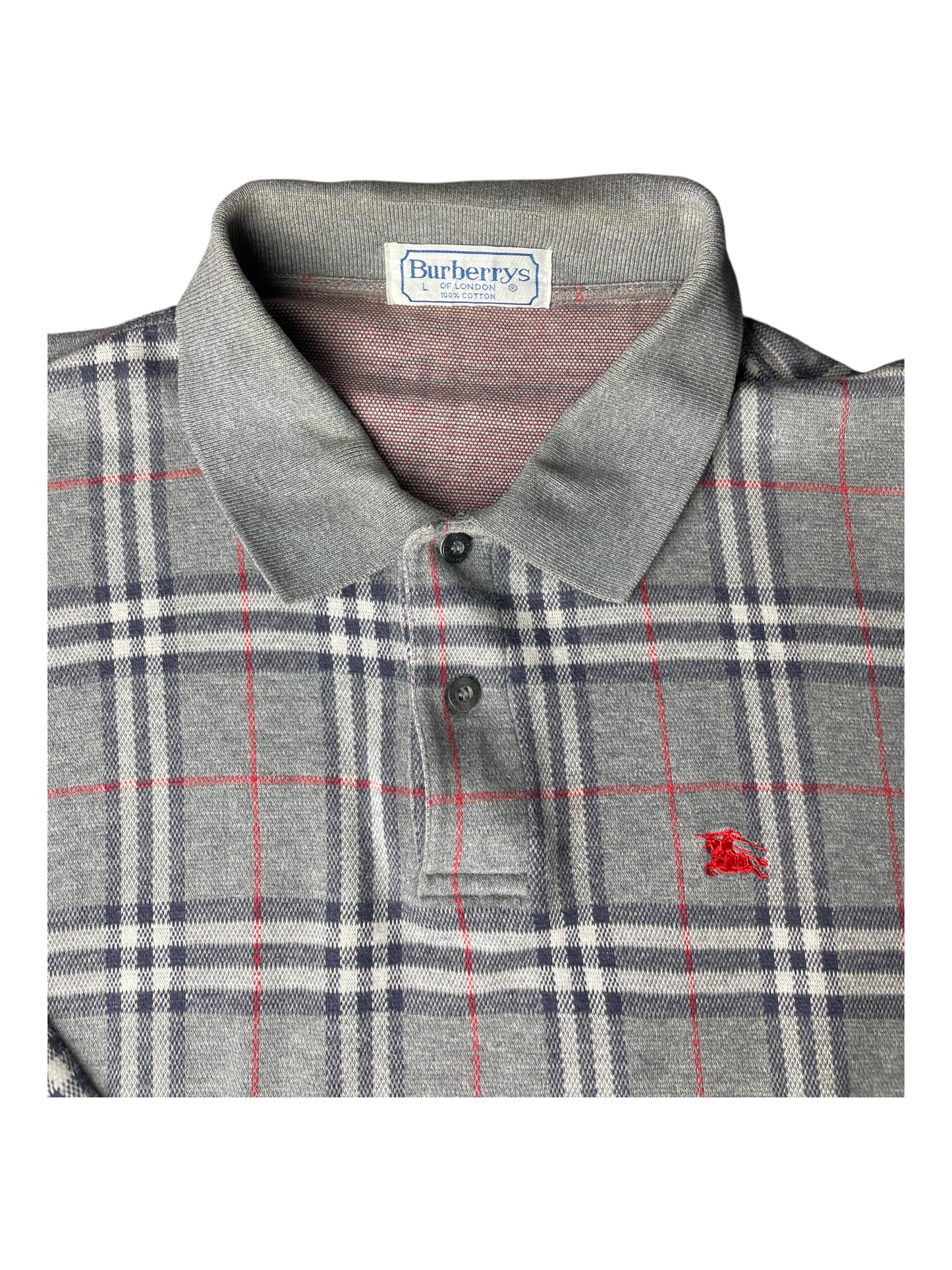 Burberry's Long Sleeve Polo Men's Size L