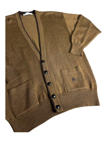Burberry's V-Neck Knit Cardigan Men's Size L
