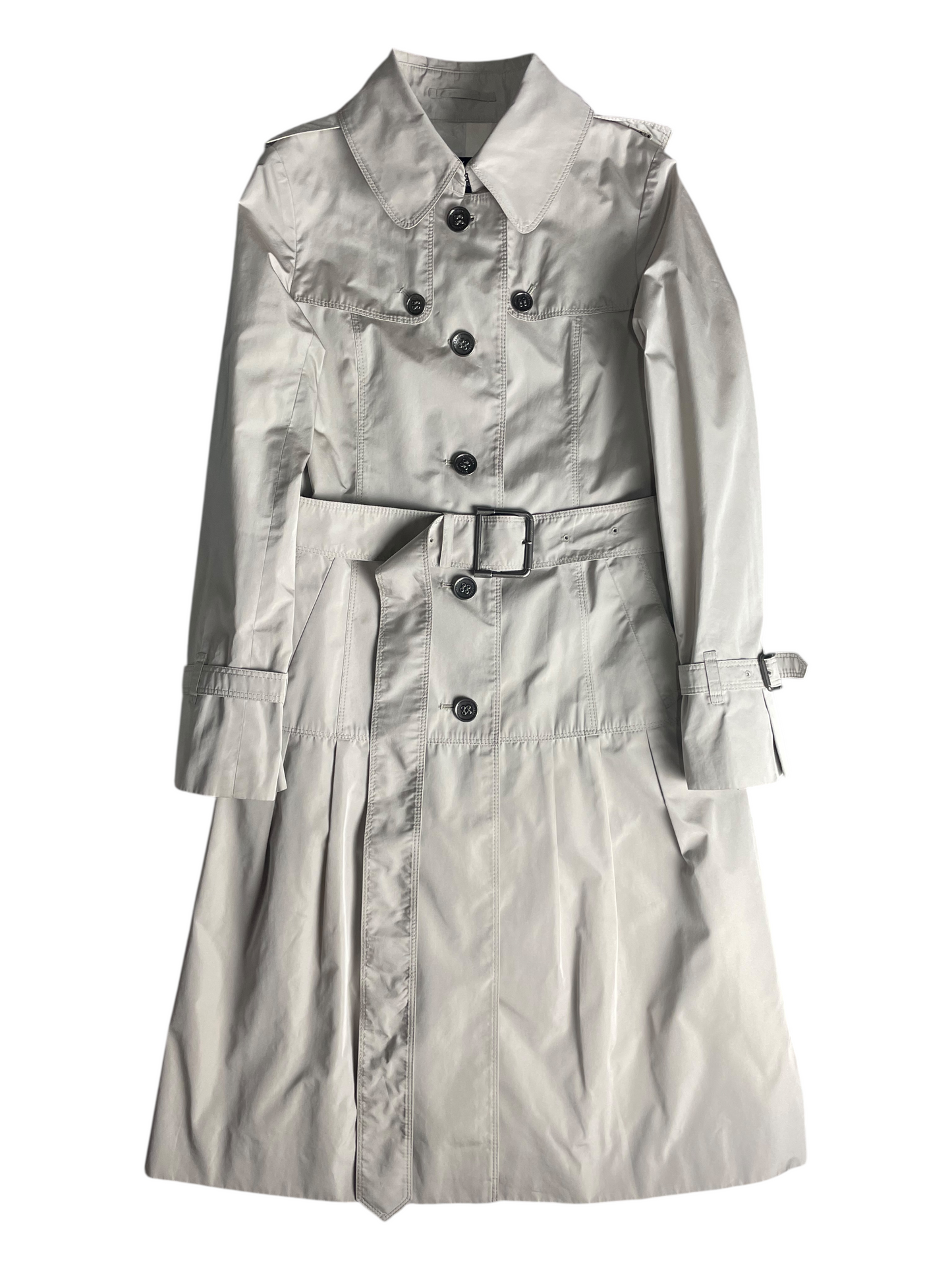 Burberry London Belted & Breasted Lightweight Trench Coat Women's Size UK 6