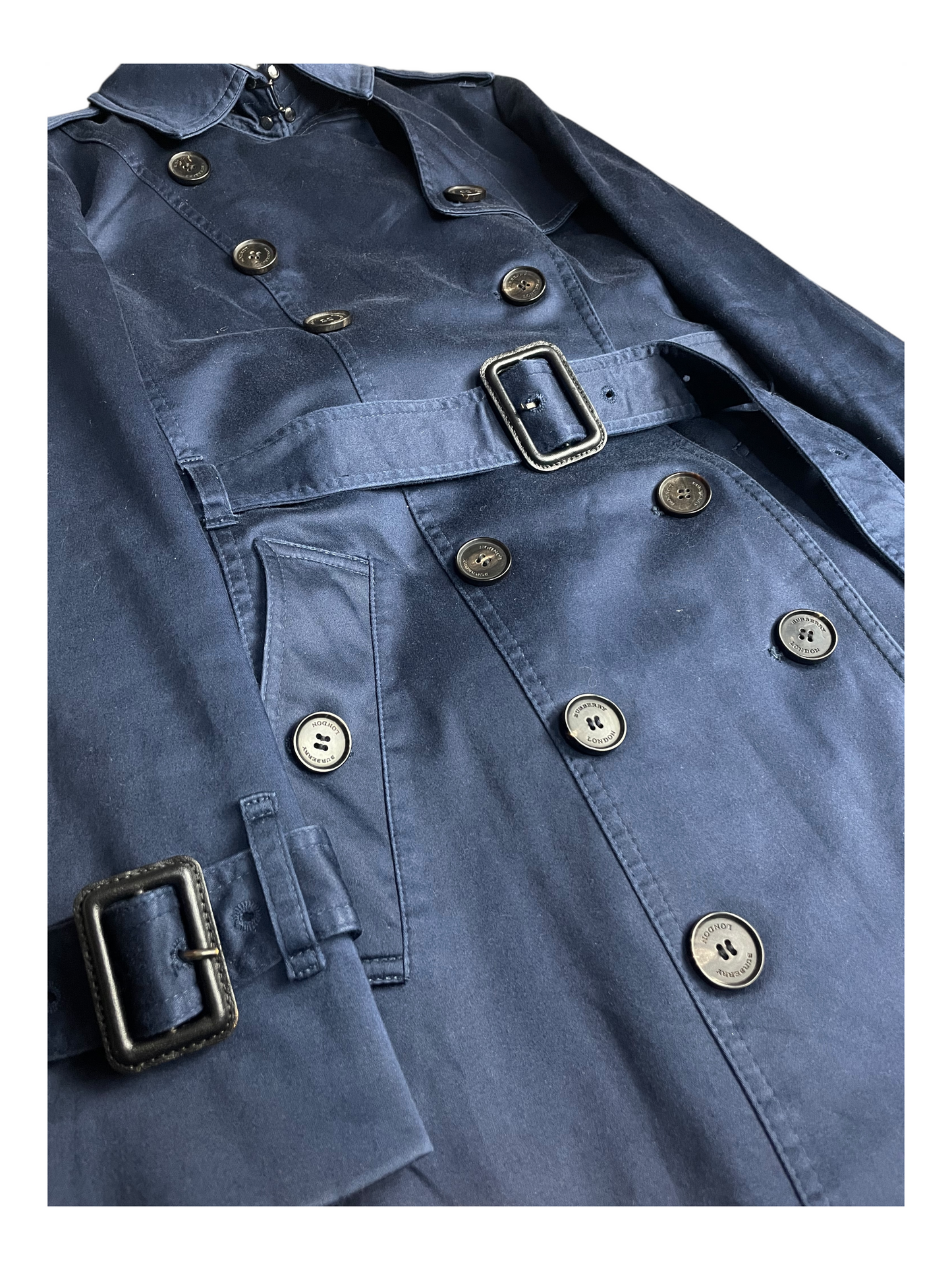 Burberry London Belted & Breasted Trench Coat Women's Size UK 10