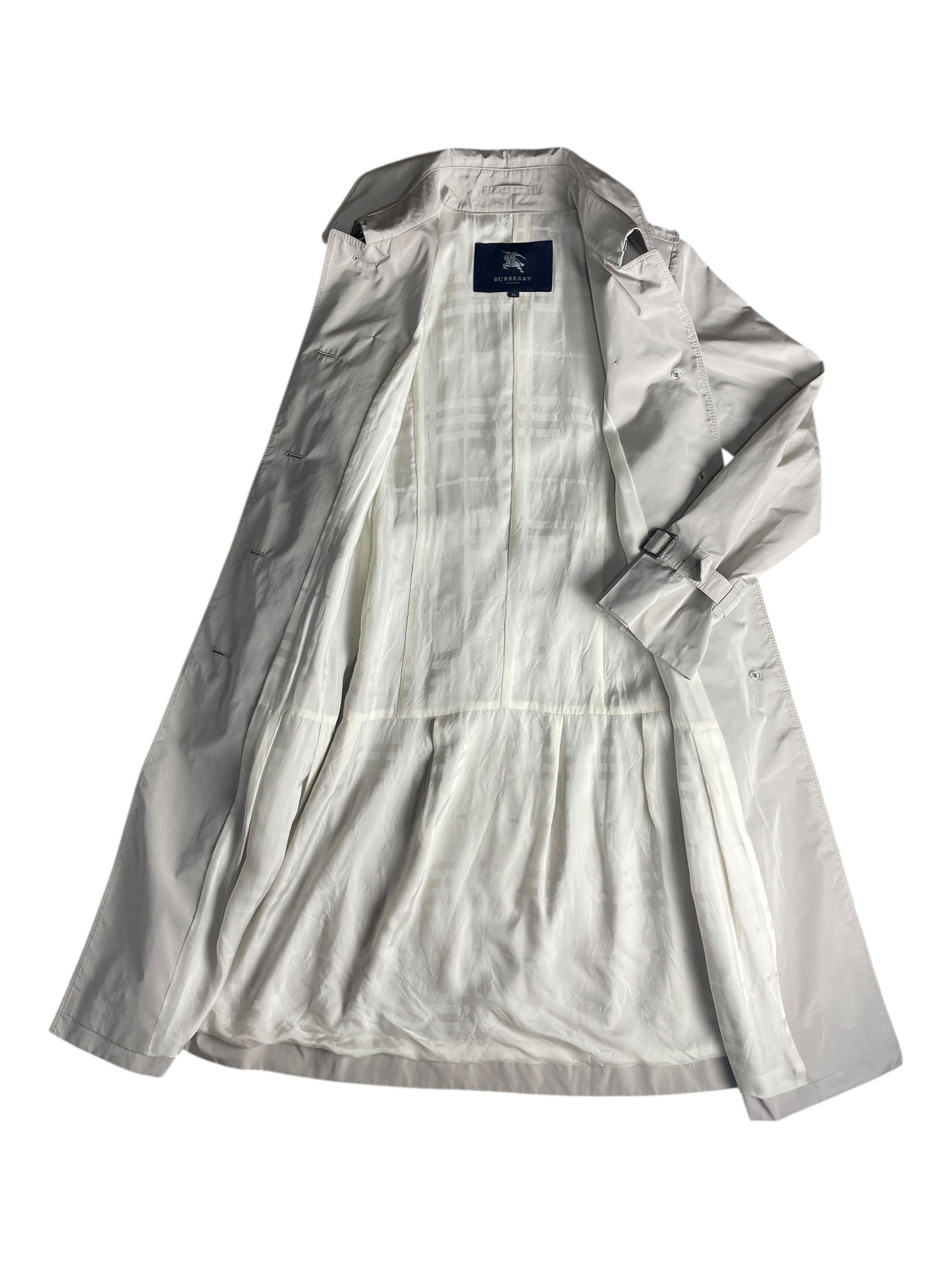 Burberry London Belted & Breasted Lightweight Trench Coat Women's Size UK 6