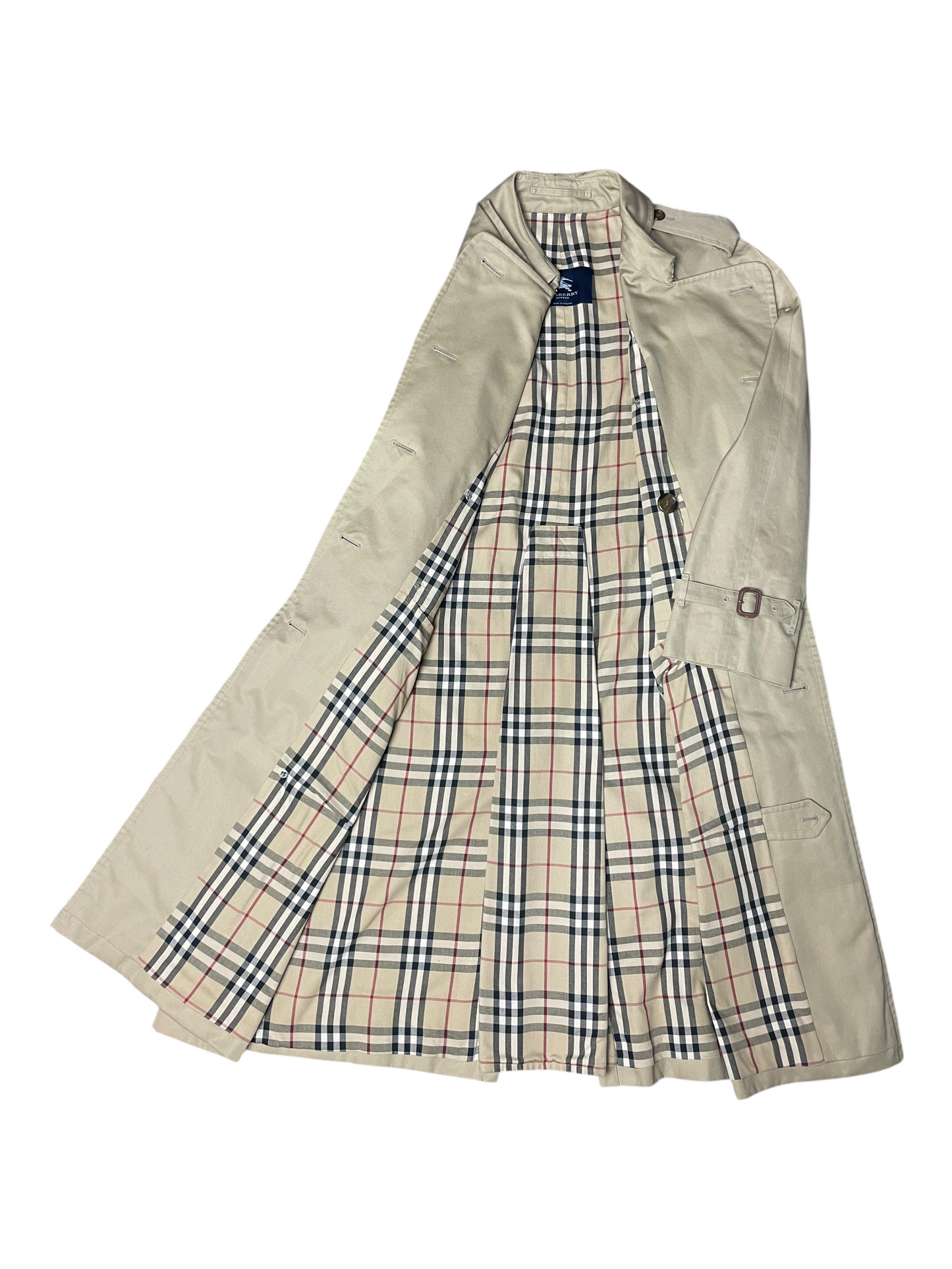 Burberry London Belted & Breasted Trench Coat Men's Size L