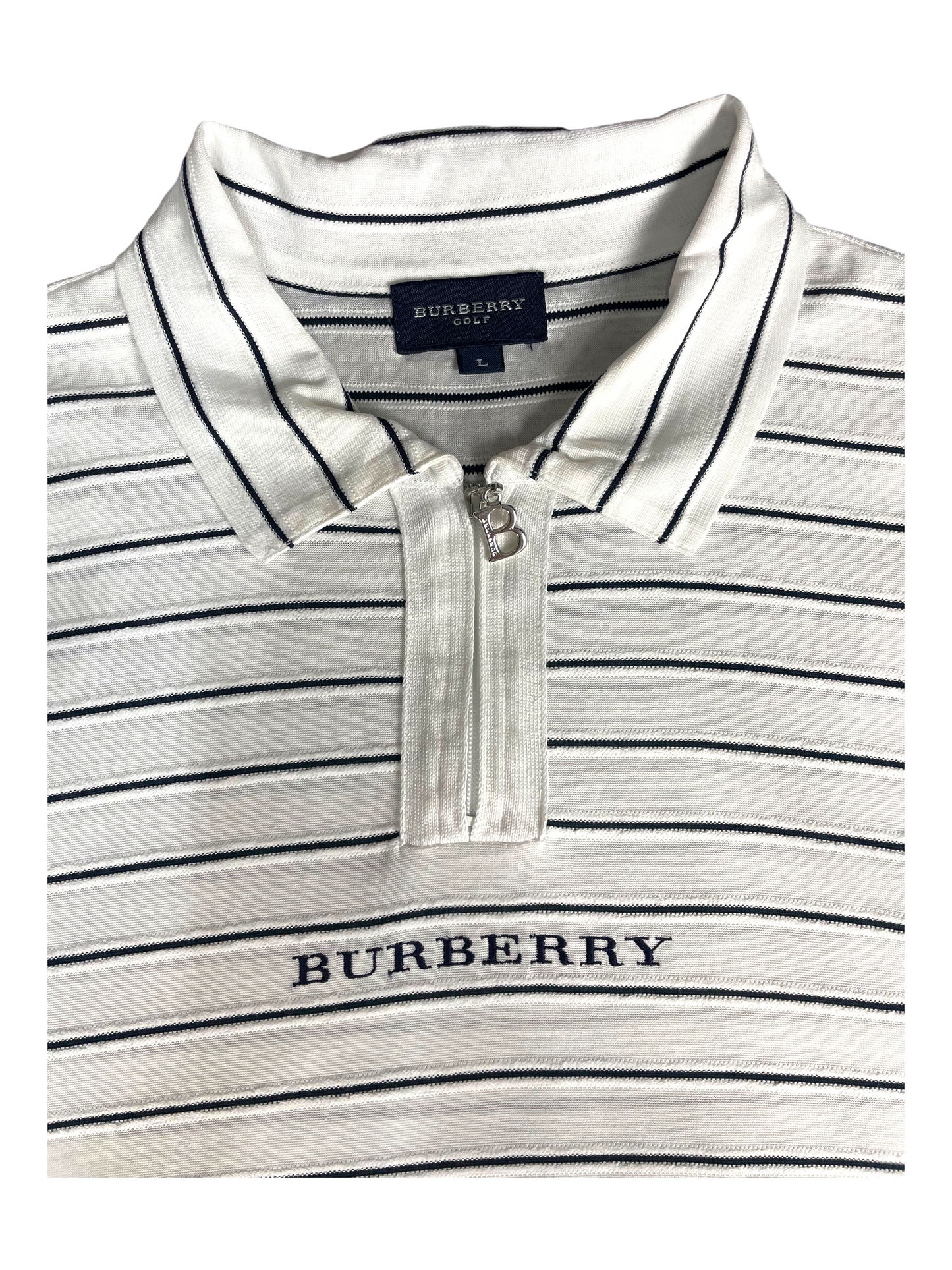 Burberry Golf Quarter Zip Polo Top Men's Size L