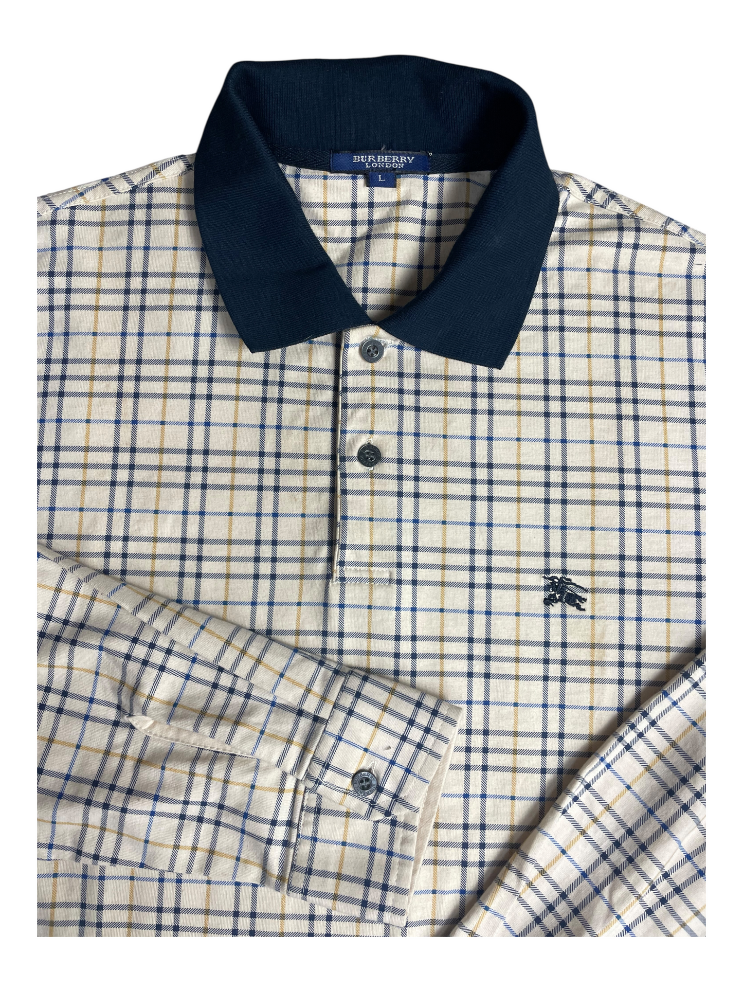 Burberry London Long Sleeve Polo Top Men's Size L