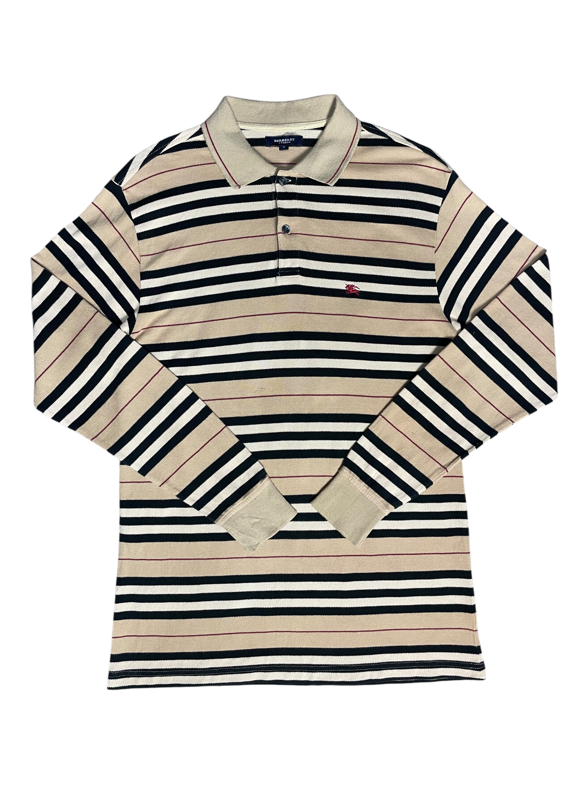 Burberry London Long Sleeved Polo Top Men's Size M
