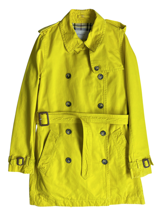 Burberry London Belted & Breasted Denim Trench Coat Women's Size UK 10