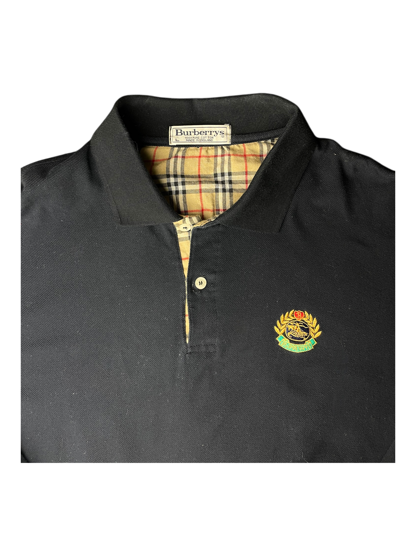 Burberry's Long Sleeve Polo Men's Size L