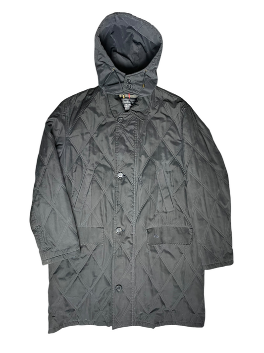 Burberry's Hooded Quilted Jacket Men's Size XL