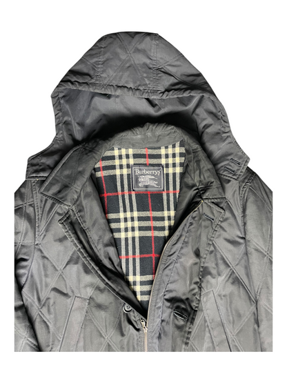 Burberry's Hooded Quilted Jacket Men's Size XL