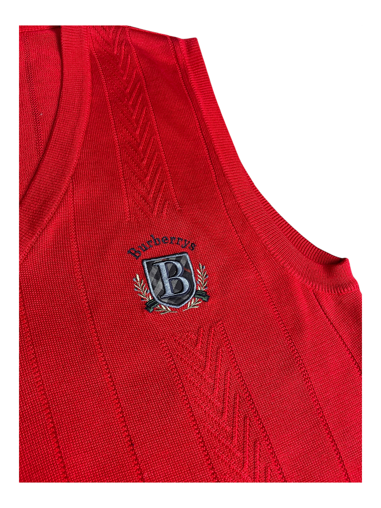 Burberry's V-Neck Knit Vest Women's Size UK 10