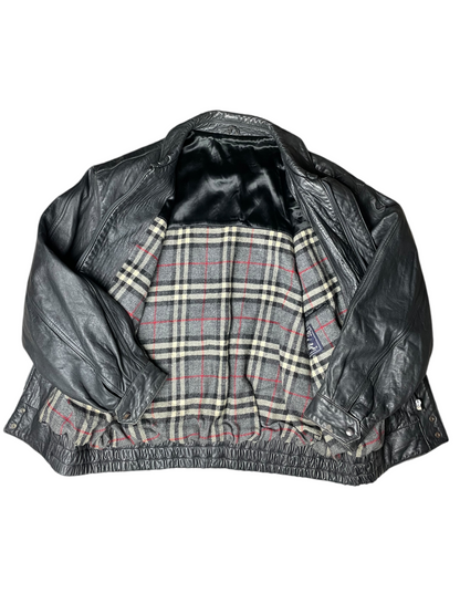 1989 Burberry's Leather Jacket Men's Size M
