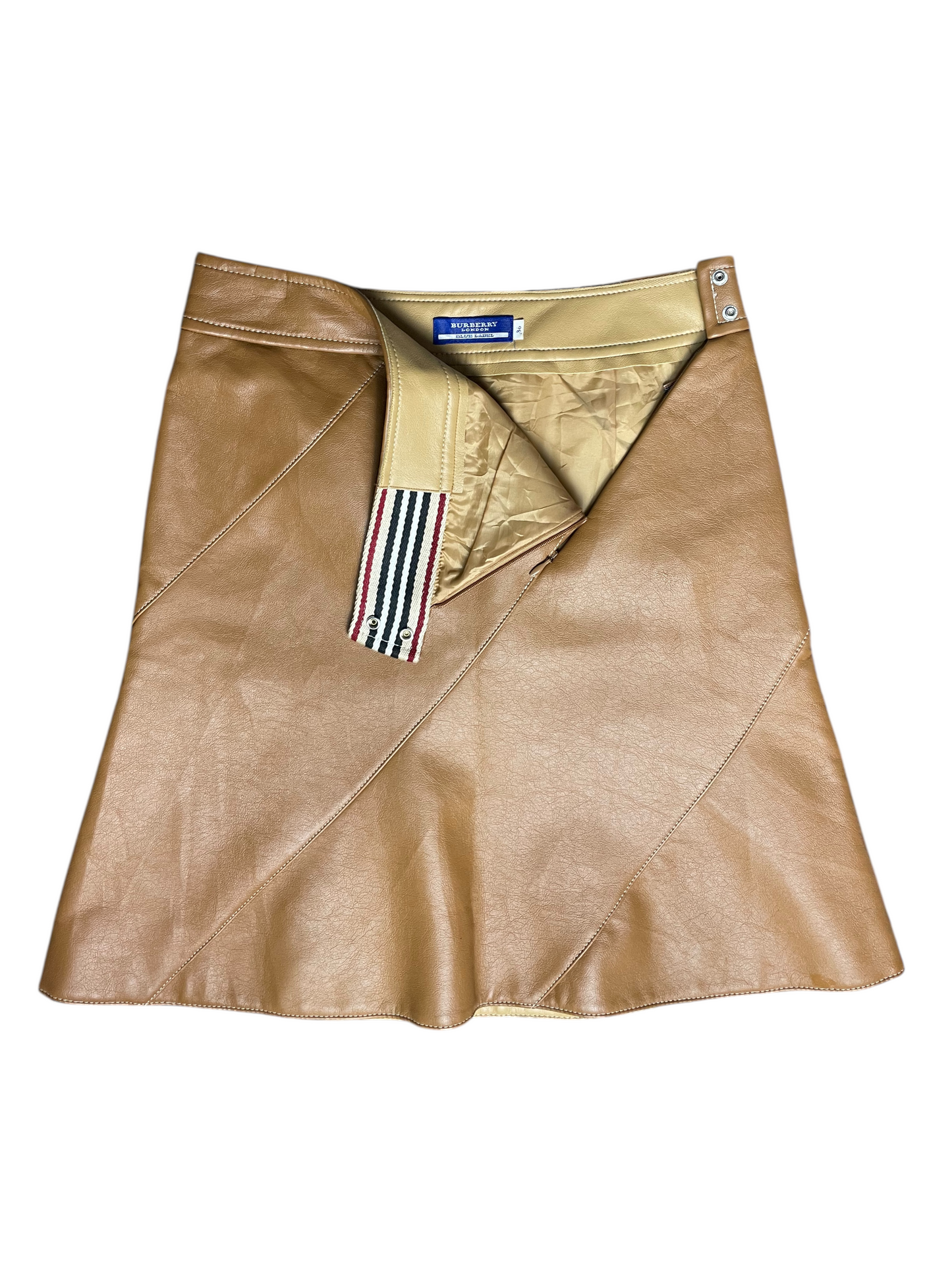 Burberry Blue Label Leather Skirt 26" Waist