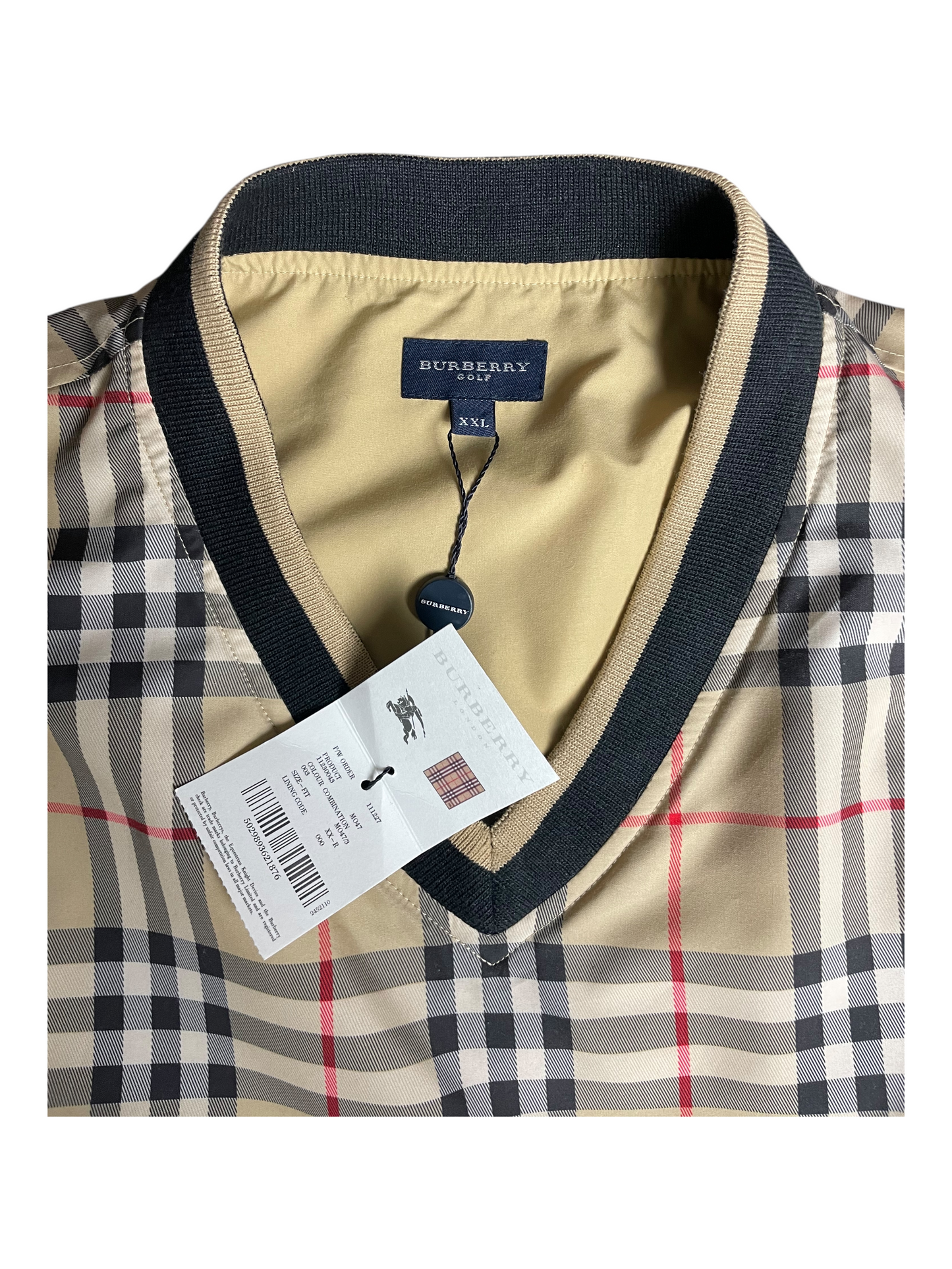 Burberry Golf Lightweight Vest Pullover Men's Size XXL